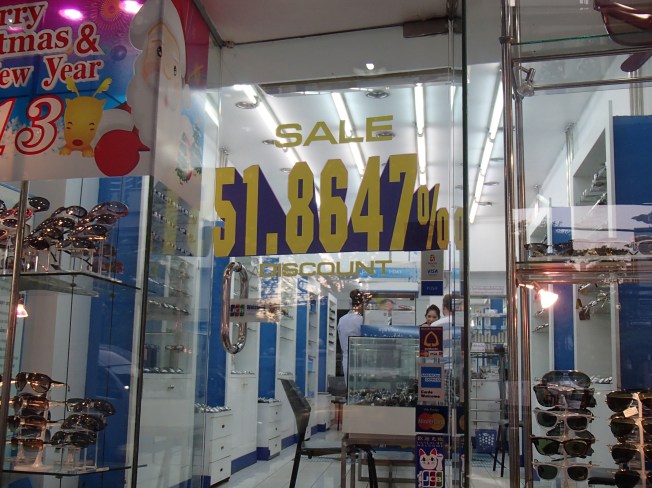 So, 2500 baht after the discount is, uh...