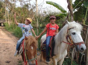 The kids on their trail