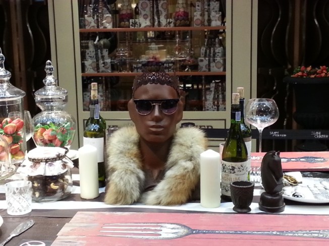 Got his head on a platter!